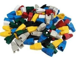 Krytka konektoru RJ45 s výřezem, 8/8, šedá
