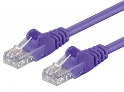 PremiumCord Patch kabel UTP RJ45-RJ45 level 5e 0.25m, fialová