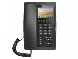 Fanvil - IP hotelový telefon, 1x SIP linka, 3,5" LCD 480*320, 6x prog. tlač, 2x RJ45 Mb, POE, černý