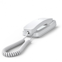 Gigaset - DESK200 Šňůrový telefon na stůl a stěnu, který šetří místo - bílý