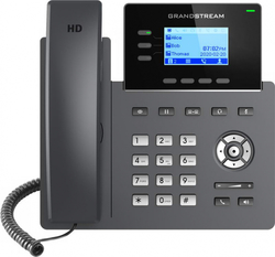 Grandstream - IP telefon, podsvícený LCD, 6x SIP účet, 3 linky, 2x RJ45 Gb, POE