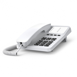 Gigaset - DESK400 Šňůrový telefon na stůl a stěnu pro snadné telefonování - bílý